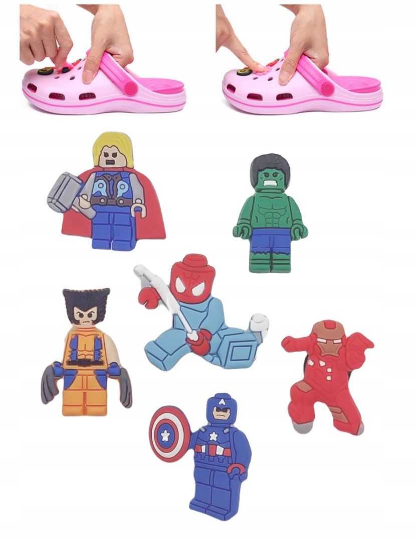 

Przypinki Jibbitz Do Butów Crocs lego avenger 6szt