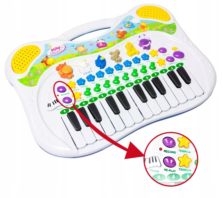 Pianinko Interaktywne Ze Zwierzatkami Organki U18 Materiał plastik inny