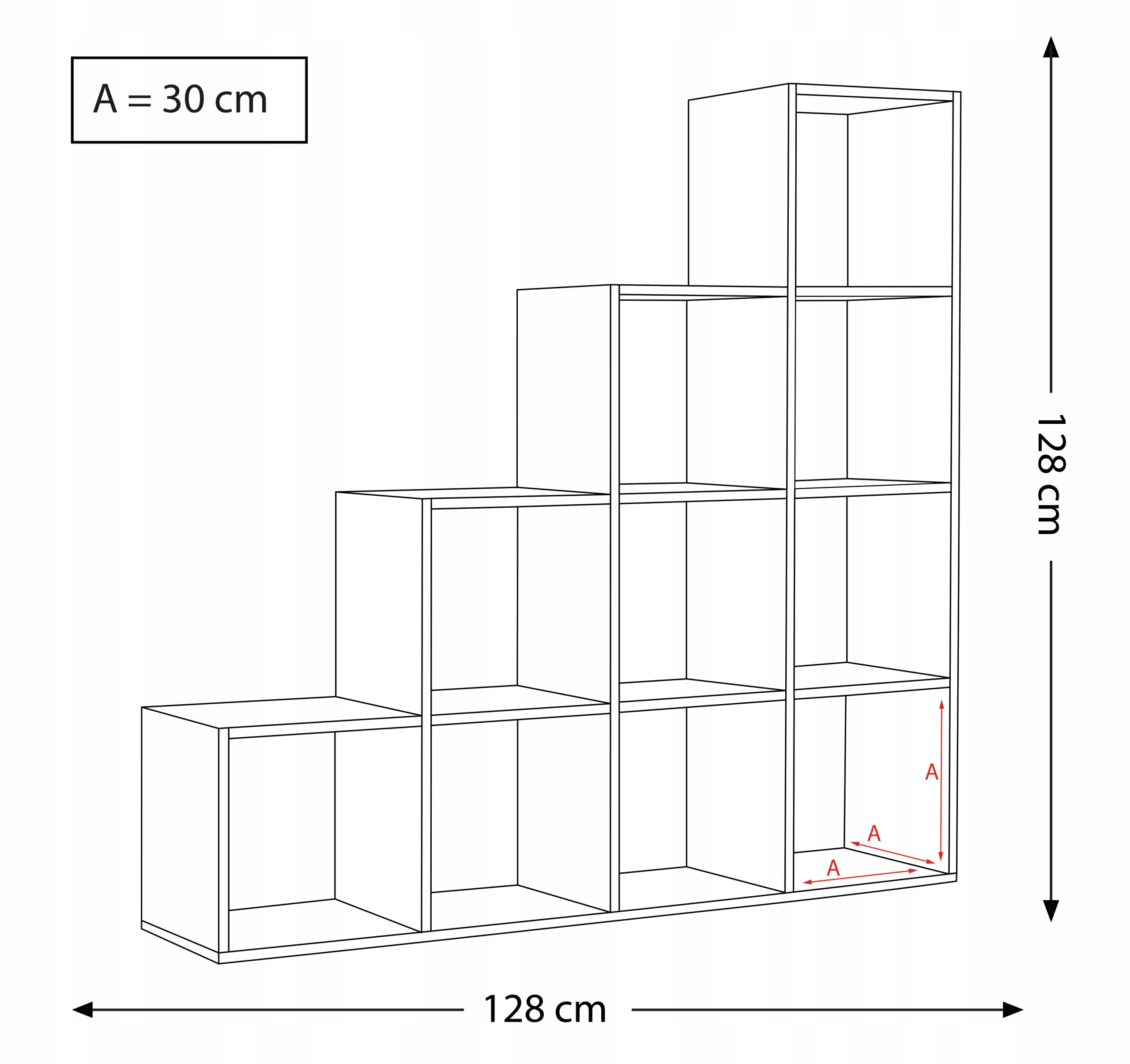 Steps Regał Półka Szafka Kolekcja Steps