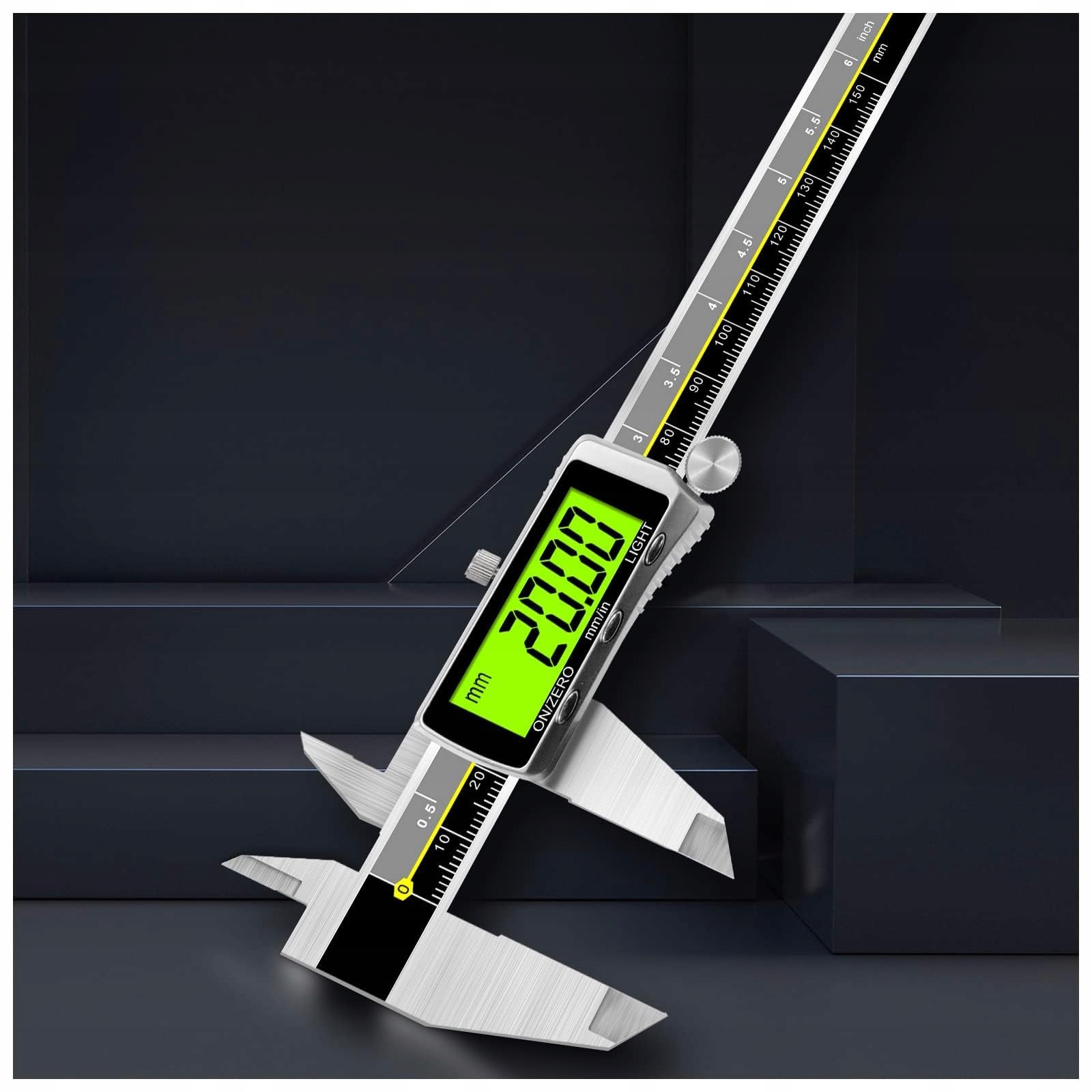 ORTHLAND Cyfrowy Suwmiarka 150mm LCD Wodoodporny Pomiar Głębokości — miniatura 2