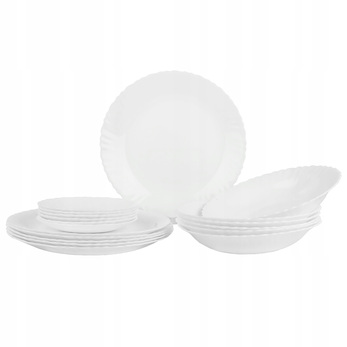 KOMPLET OBIADOWY AGNES DLA 6 OSÓB SERWIS TALERZY 18 EL BIAŁY FESTA ITALIA Marka Festa Italia