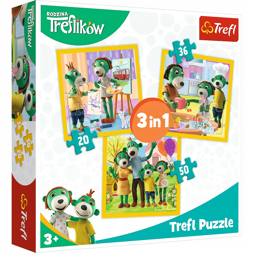 

Trefl Puzzle 3w1 Razem jest wesoło Trefliki