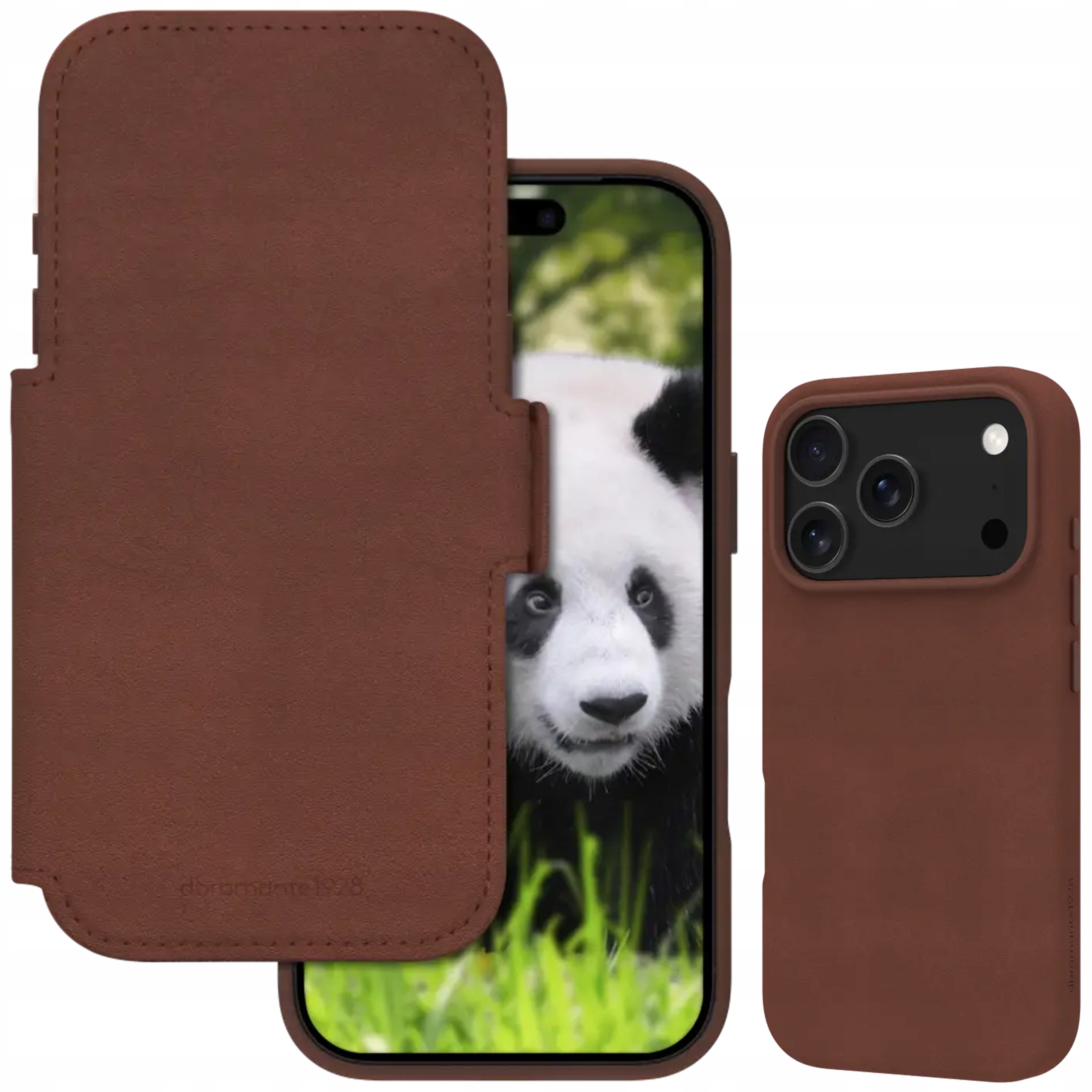 DBRAMANTE1928 Lynge Case Pouzdro kožené s MagSafe pro iPhone 17 Pro Kryt