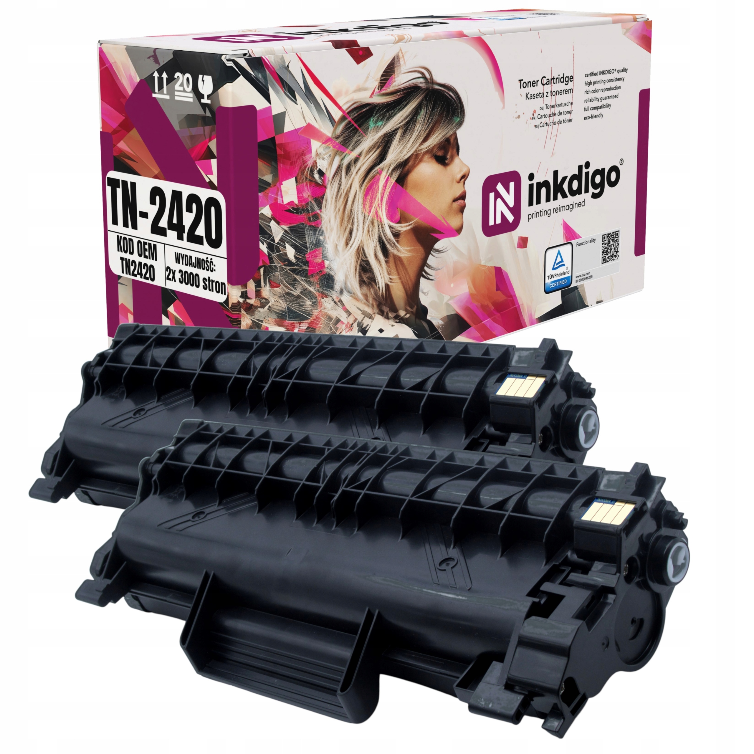 2x Toner TN2420 pro tiskárnu Brother DCP-L2510 D