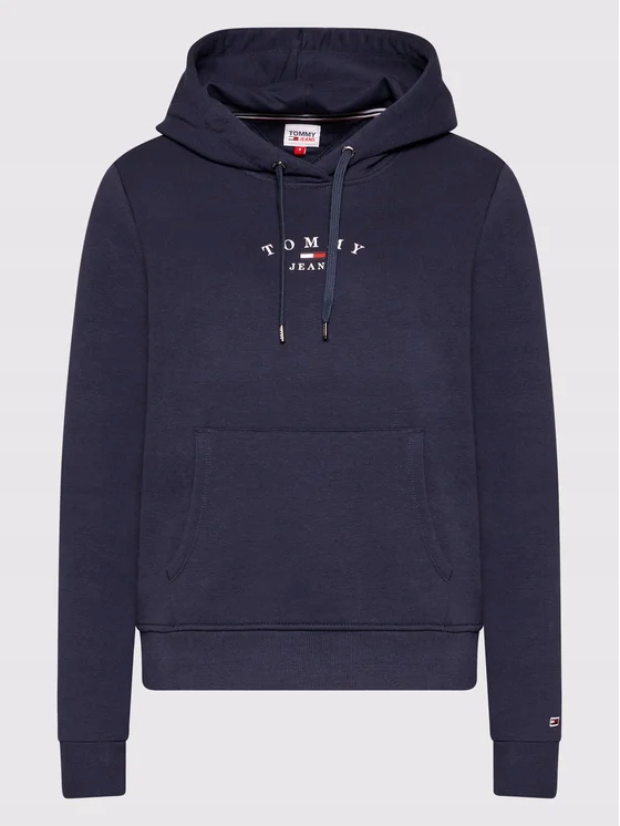Tommy Jeans Mikina Essential Logo DW0DW11820 Tmavě modrá Regular Fit