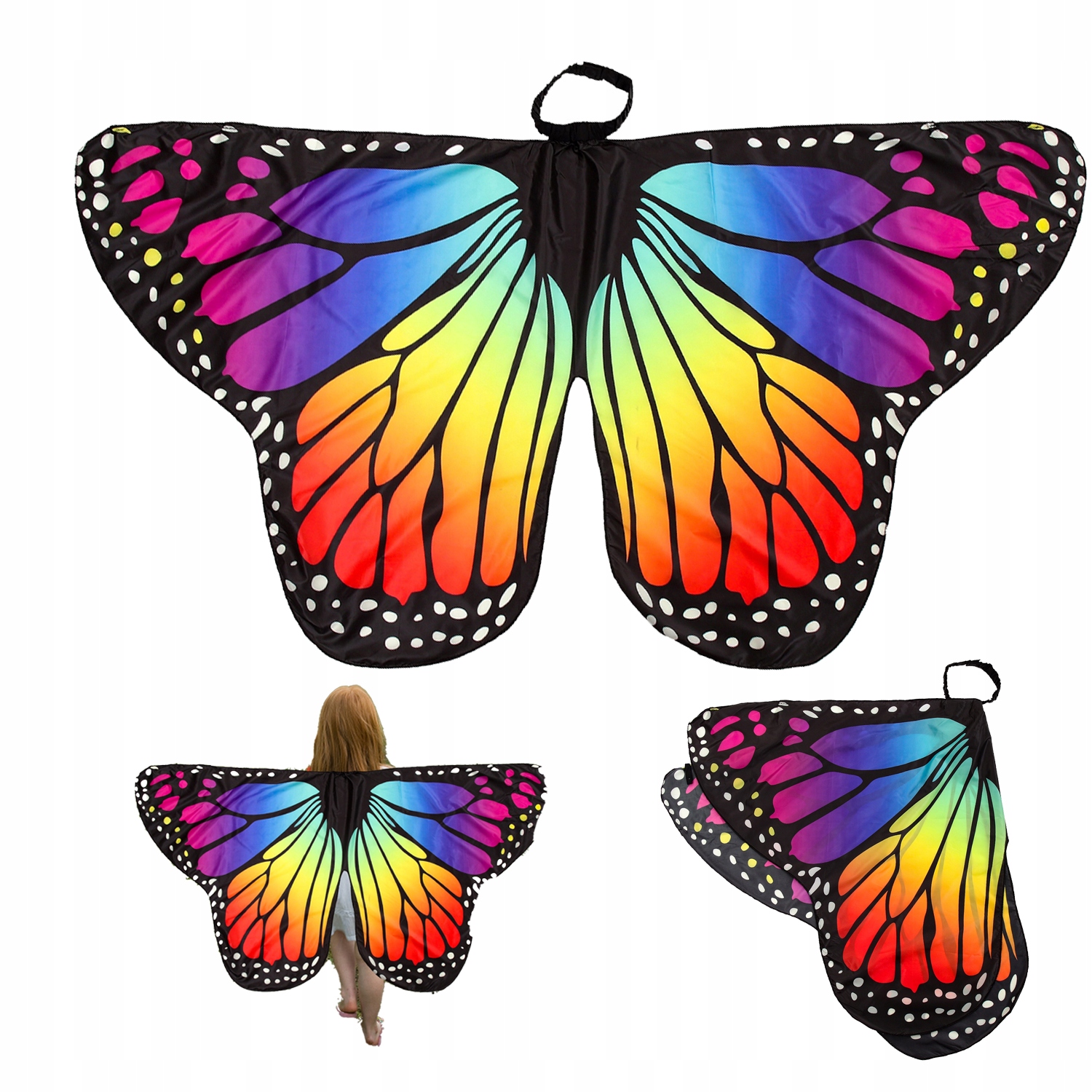 DZIECIĘCE MOTYLE SKRZYDŁA MASKA PELERYNA PELERYNA COSPLAY OPASKA Marka inna marka