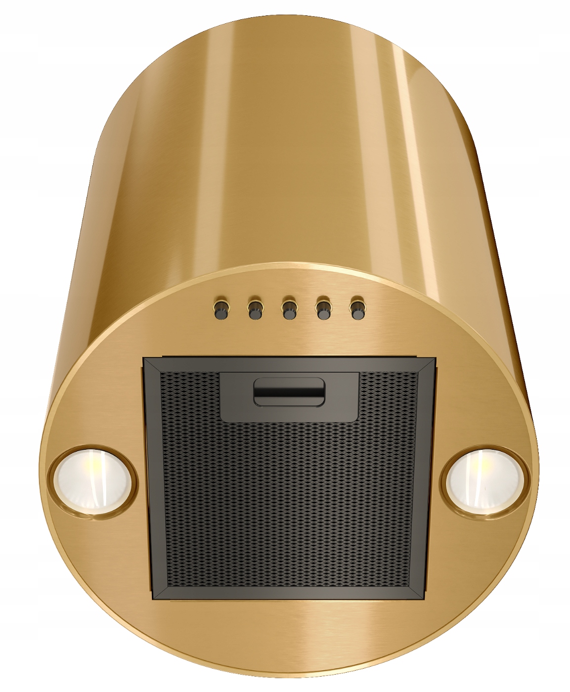 Okap złoty mat kuchenny tuba Podszafkowy śr. 31 cm Wydajny Okrągły cylinder