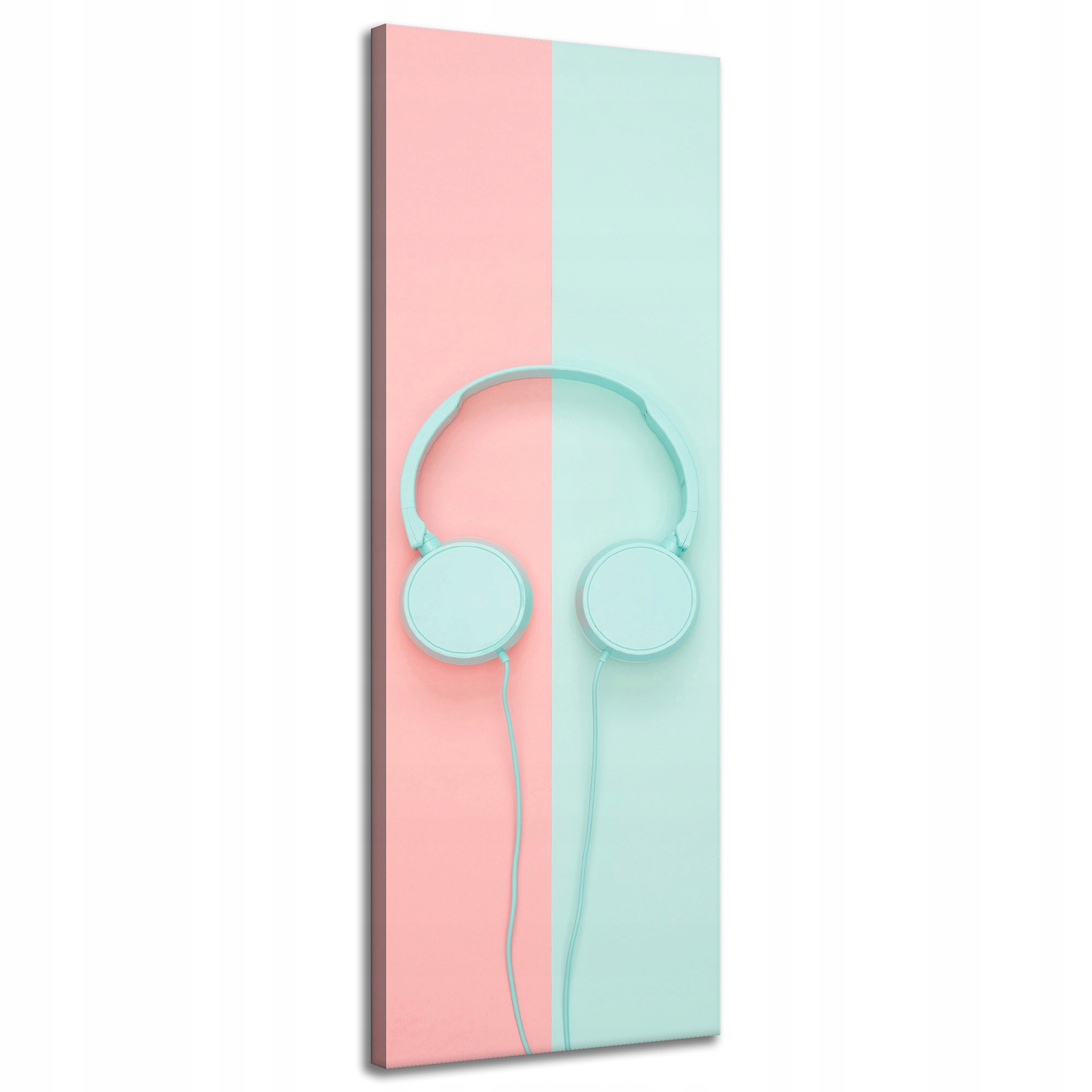 Obraz na plátně Hudba Sluchátka Dvoubarevná 40x120