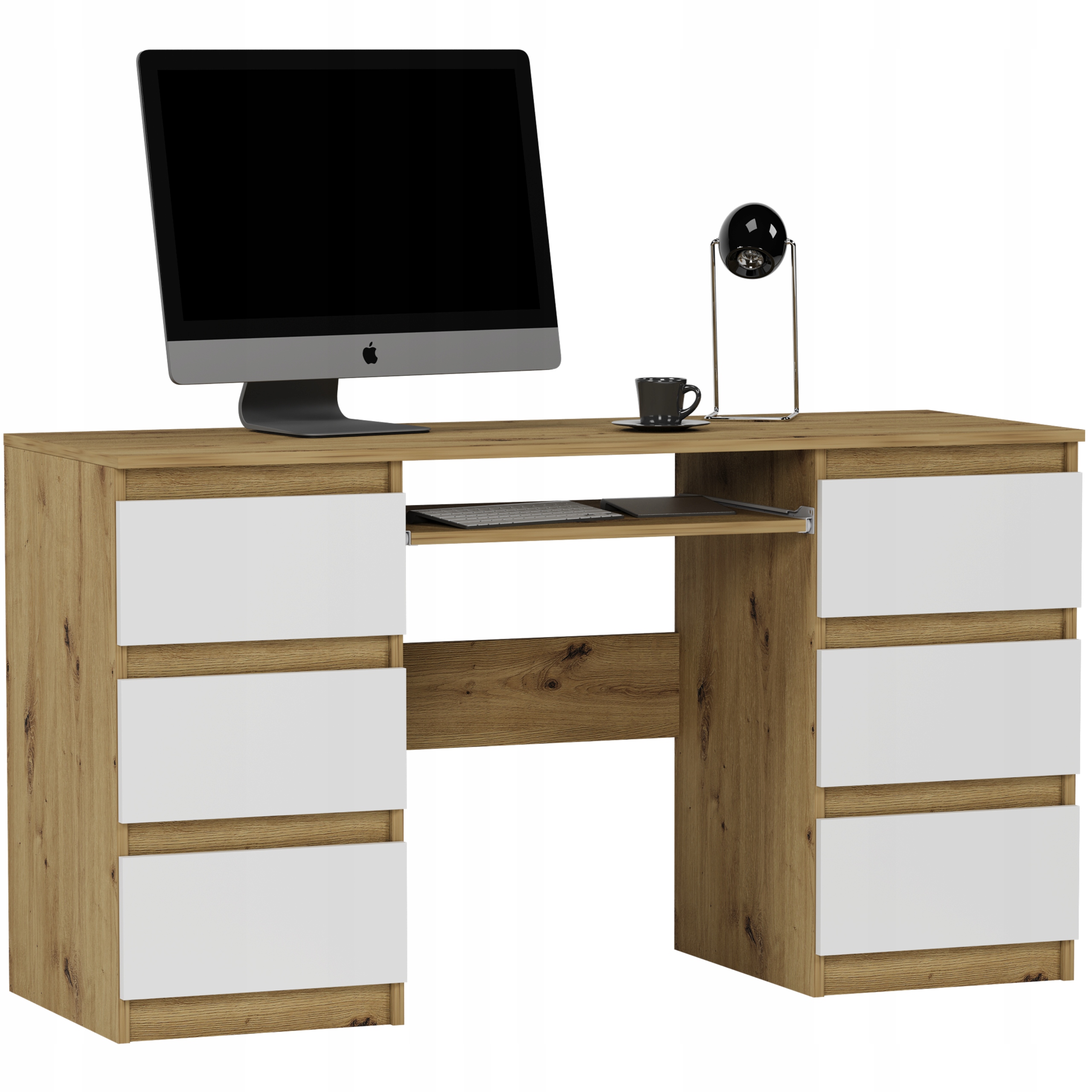 Nábytek Počítačový stůl 6ks 135cm N-32 Artisan MIX