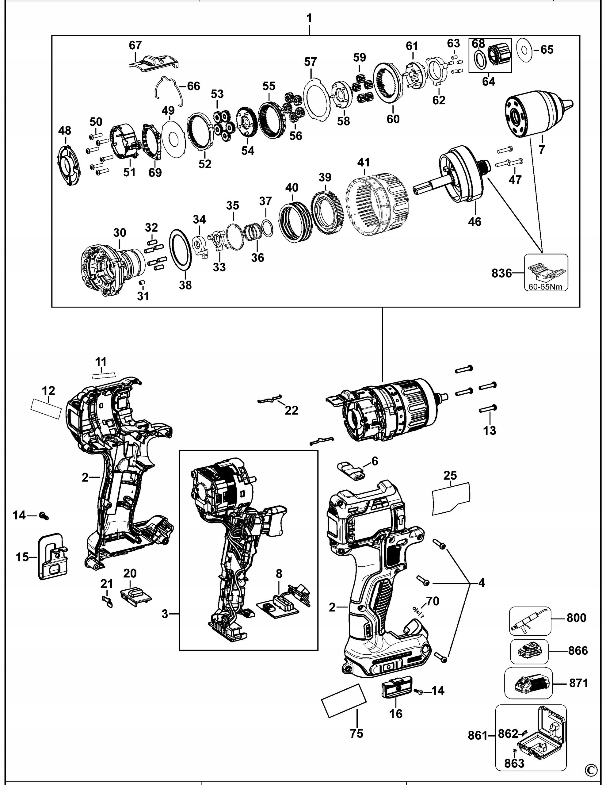 DEWALT N411204 PIN DO DCD796 Rodzaj blokada