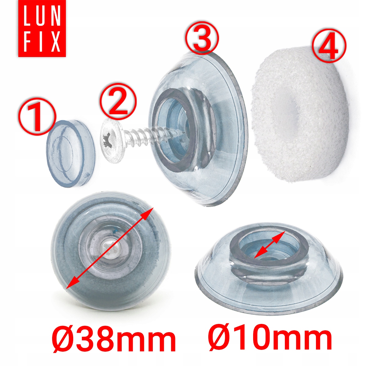 Podkładka termiczna grzybek do szklarni poliwęglanu komorowego 25szt. EAN (GTIN) 5904433774888