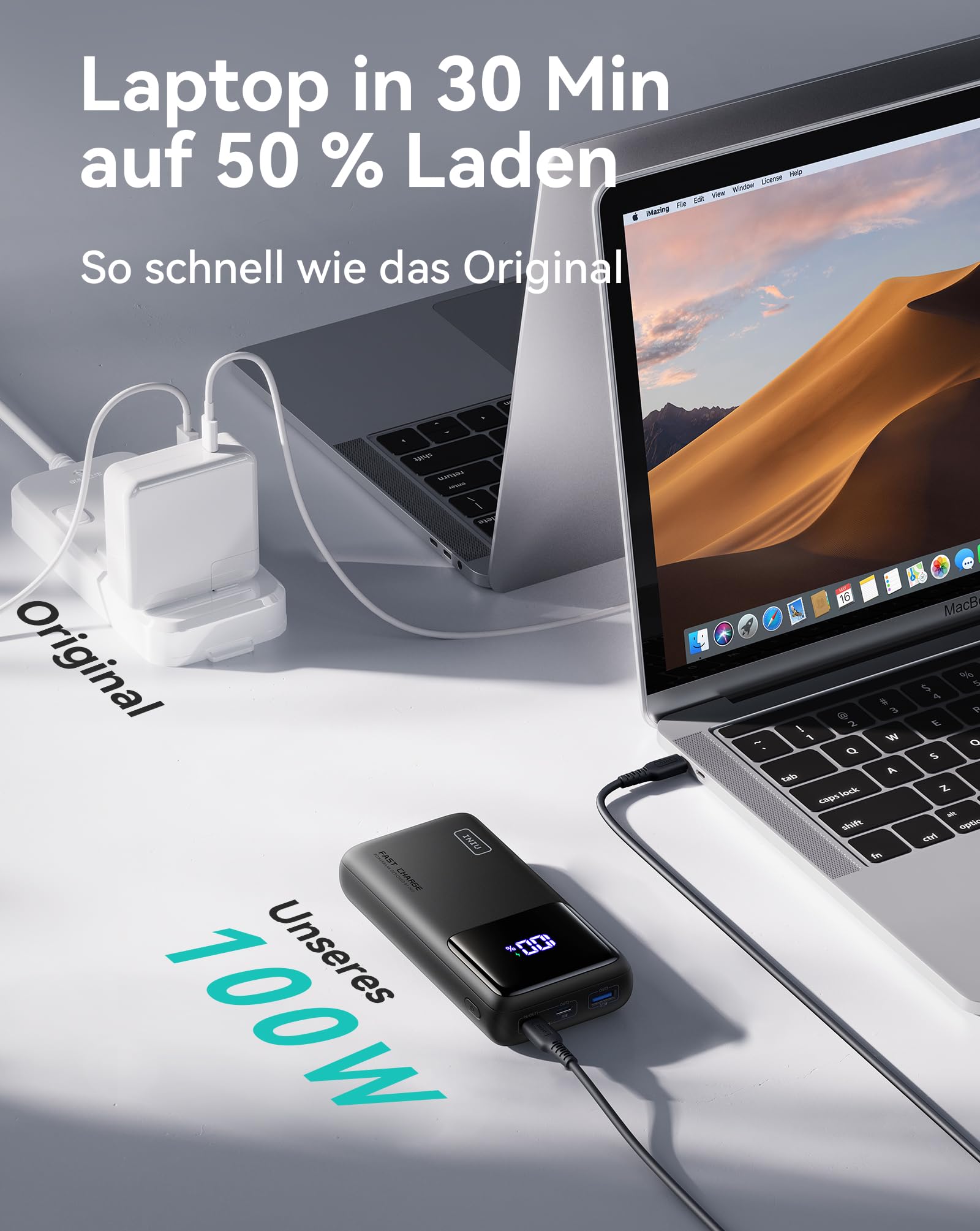 INIU Power Bank 100W 25000mAh USB C Do Laptopów i Telefonów — miniatura 4