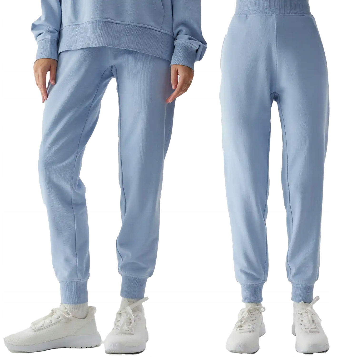 SPODNIE DRESOWE DAMSKIE 4F SPORTOWE DRESY BAWEŁNIANE Z KIESZENIAMI SS24F606 Marka 4F