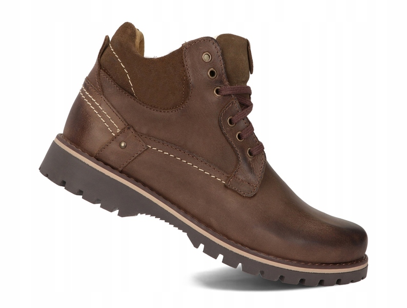 TRZEWIKI MĘSKIE BUTY OCIEPLANE SKÓRA 885 BRĄZ 41 Kod producenta 885k