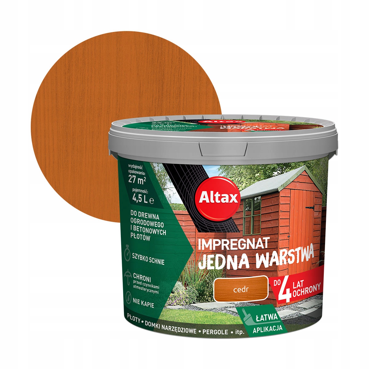 

Altax Impregnat Do Drewna 4,5L Cedr
