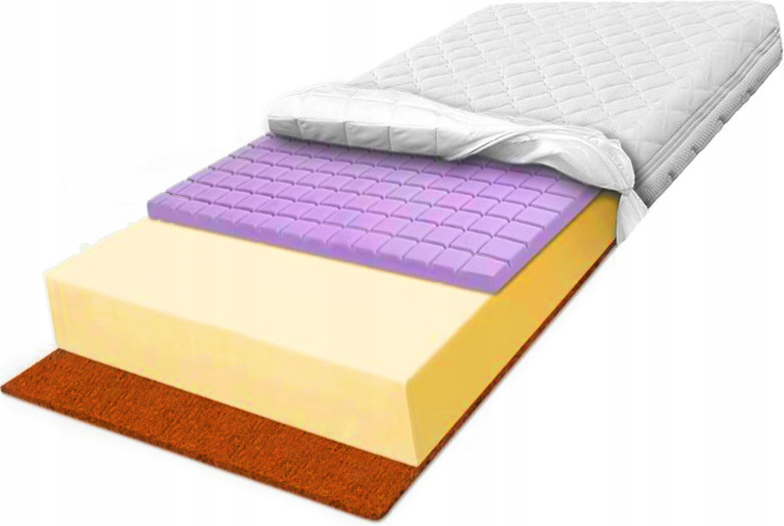 Penový matrac 160x190 kokos priedušný 26 cm stredne tvrdý prírodný H2