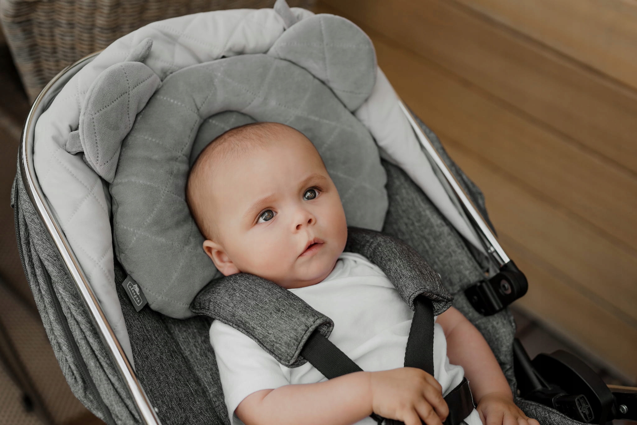 Poduszka z wgłębieniem niemowlęca bawełniana 25x30 cm Royal Denim Sleepee Długość 25 cm