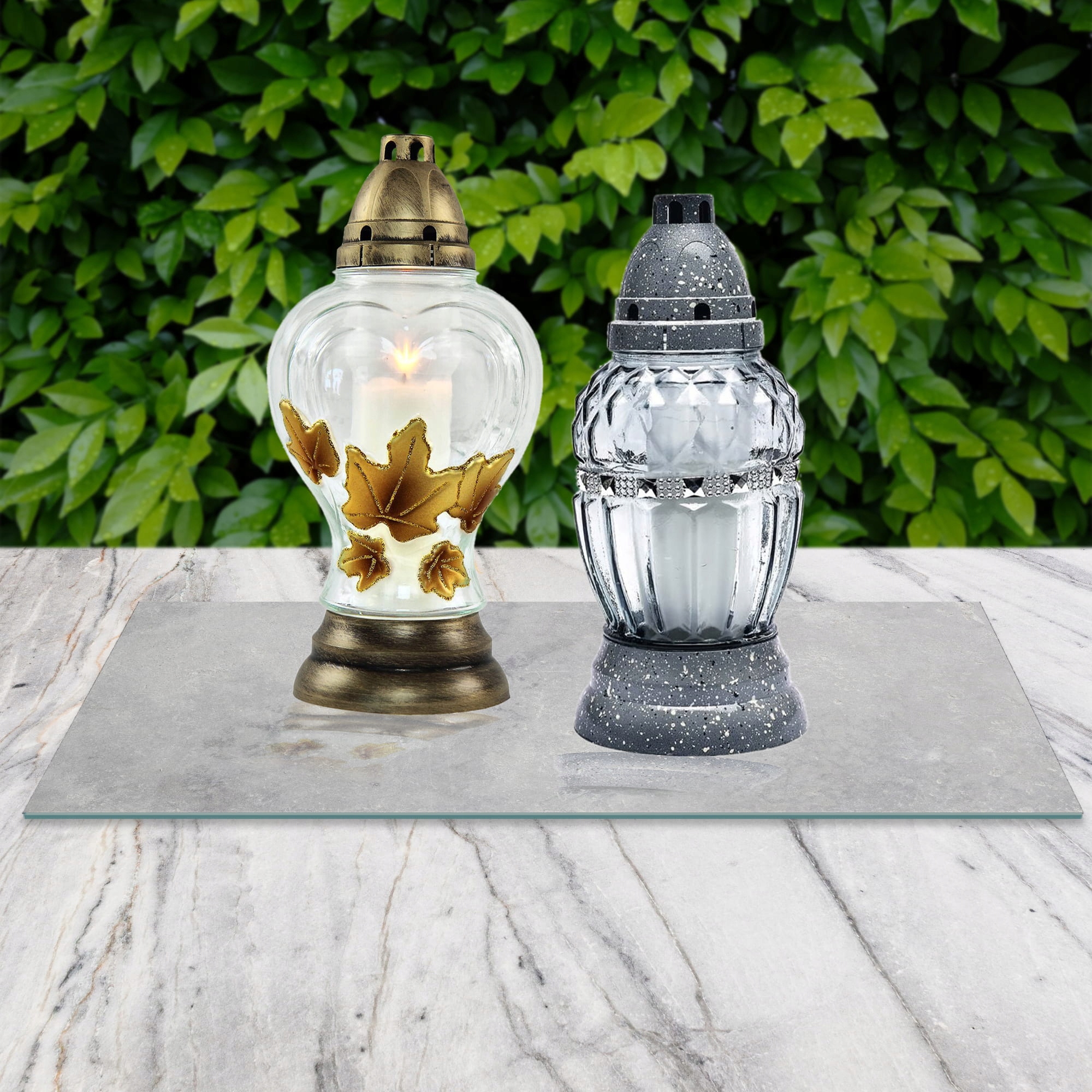 SZKLANA PODSTAWKA POD ZNICZE 60x20cm Beton 275c Marka inna