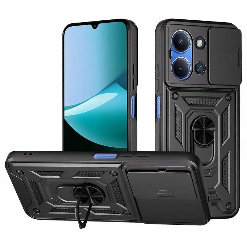 Techsuit CamShield Etui z osłoną Xiaomi Redmi 15C 4G Redmi 15C 5G czarne