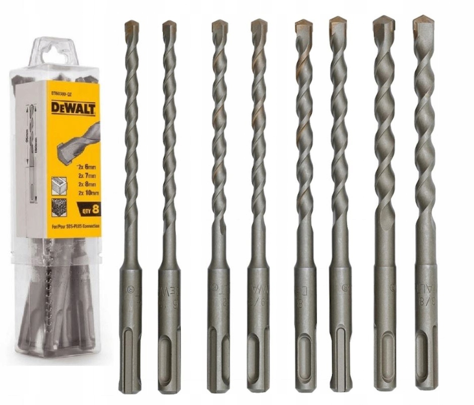 

Zestaw wierteł do betonu SDS-Plus DeWalt 8 szt.