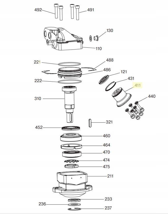 3702959 - Блок цилиндров Parker для двигателя F11-019 (3702959)