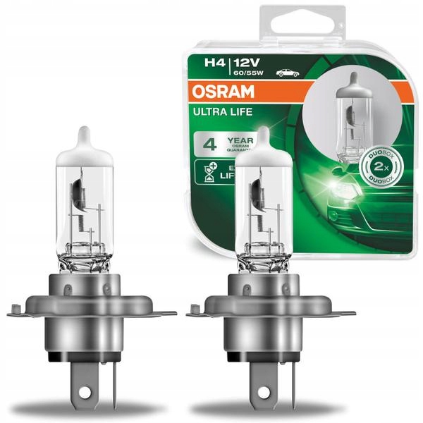 

Osram Ultra Life Żarówki H4 12V 60/55W Duo 2SZT