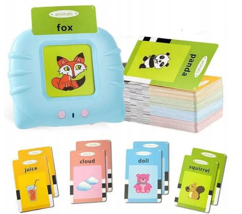 ZABAWKA DO NAUKI JĘZYKA ANGIELSKIEGO CZYTNIK KART SŁÓW DLA DZIECKA