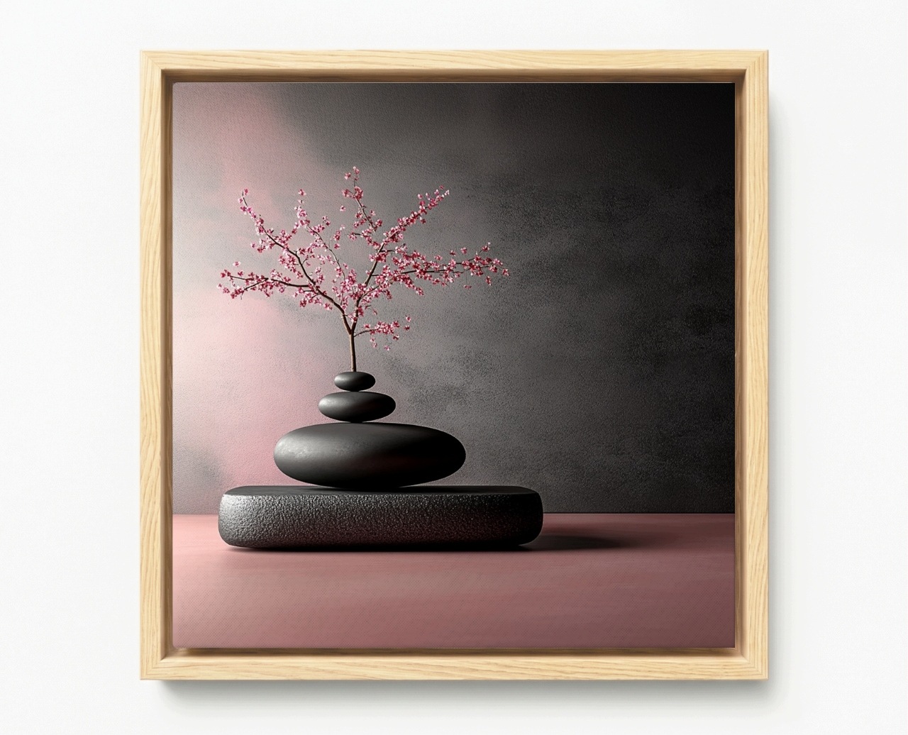 Obraz Rama American Box Zen Wellness Kameny Sakura Harmonie Relax 60x60