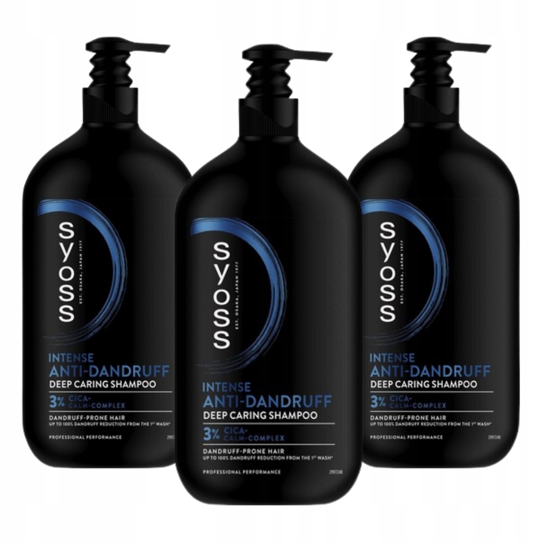 Syoss Intense Anti-Dandruff Szampon do Włosów Przeciwłupieżowy 750ml 3 szt.