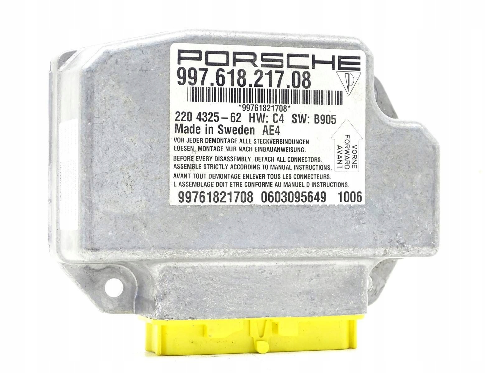 module control unit airbag PORSCHE BOXSTER 99861821708