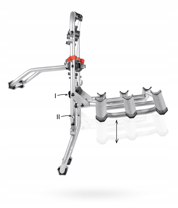 Bagażnik rowerowy na klapę Aguri ADVANS 3 rowery platformowy Szerokość produktu 115 cm