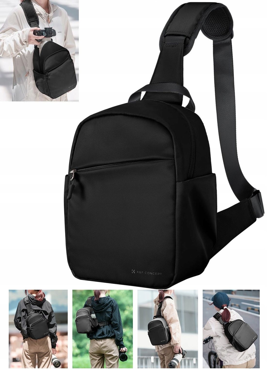Batoh Foto 5L Sling Crossbody K&f pro fotoaparát Dslr dronu