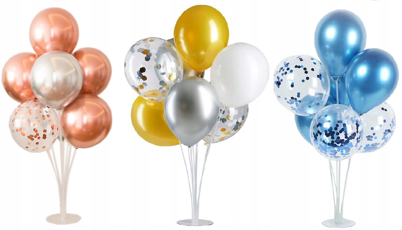 Stojak na balony URODZINY stelaż dekoracje 70cm XL ślub PATYCZKI do balonów EAN (GTIN) 5905080758092