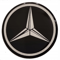 

Emblemat Logo Znaczek Srebrny-chrom 3D Mercedes 55