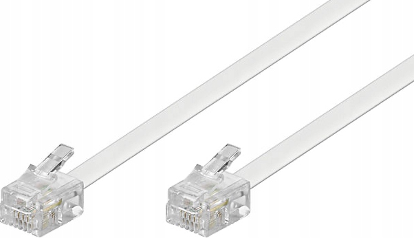 Modułowy kabel telefoniczny 3m White Biały