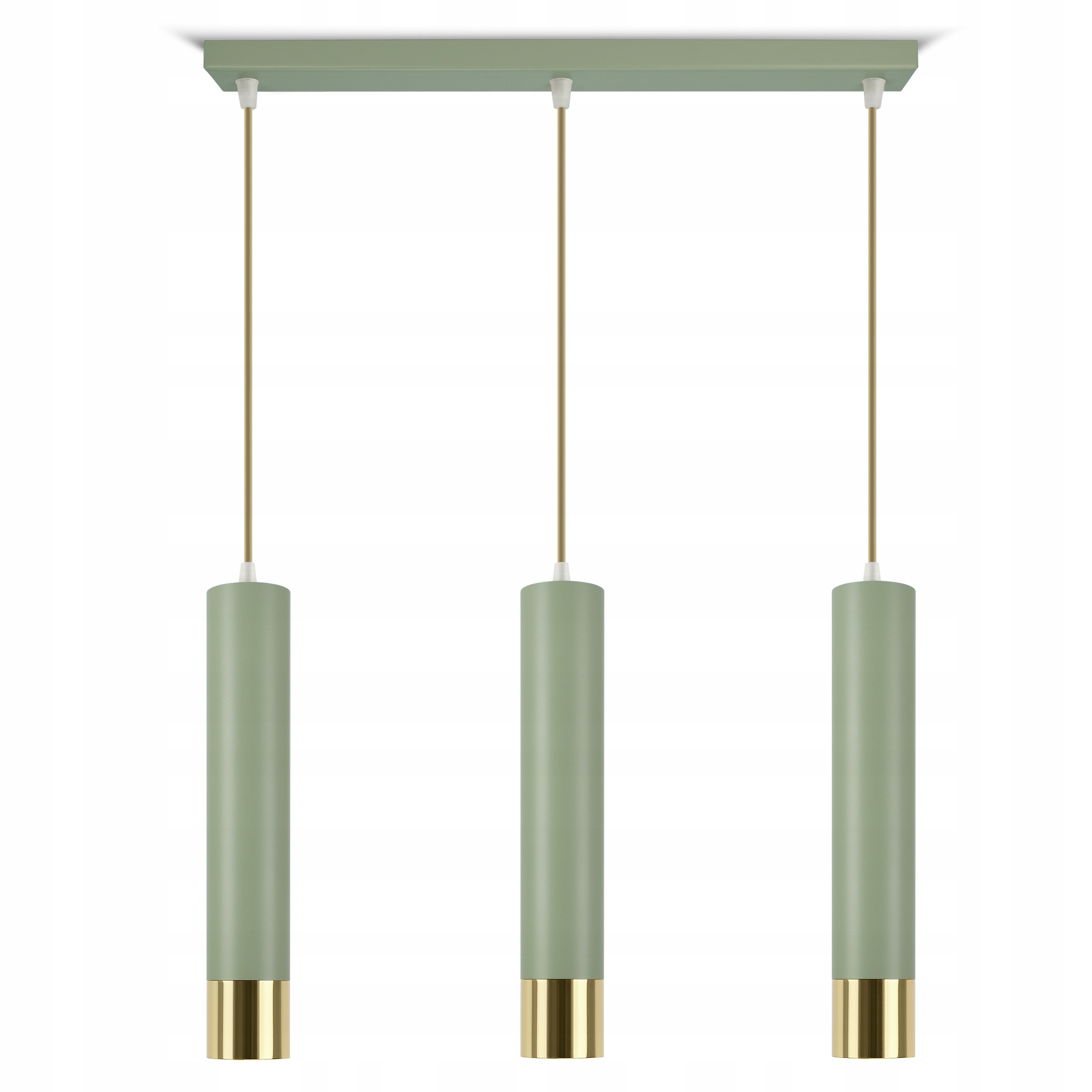 Závesná stropná lampa tuby Šalvia Olivová Led do kuchyne a obývačky nad pracovnú dosku