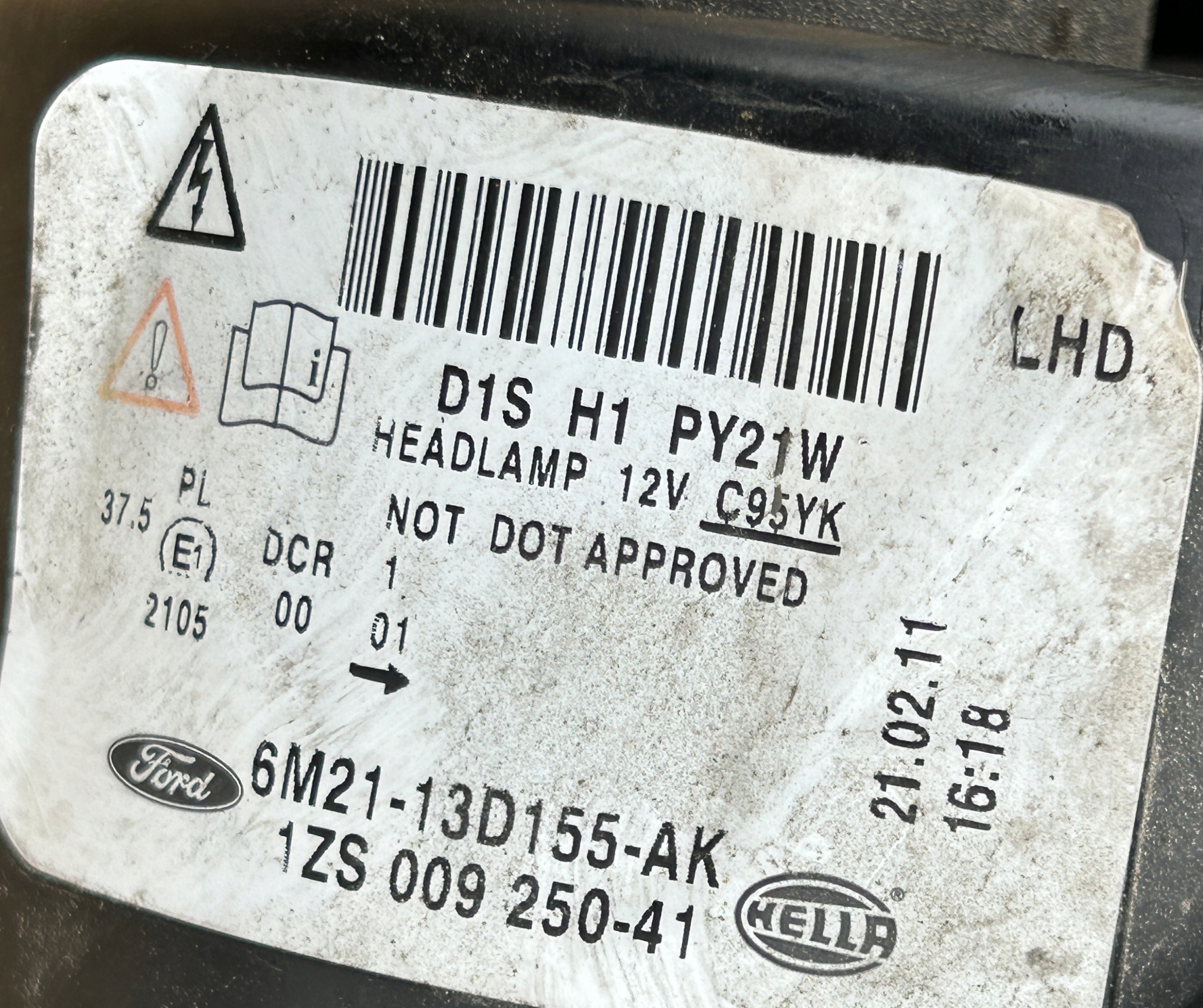 light left front XENON FORD S-MAX MK1 LIFT 10-14 6M21-13D155-AK