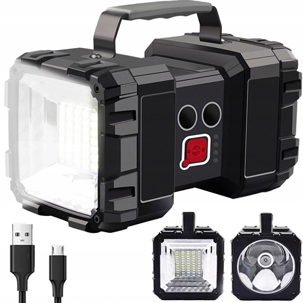 

Latarka Akumulatorowa Led Szperacz Mocna Powerbank