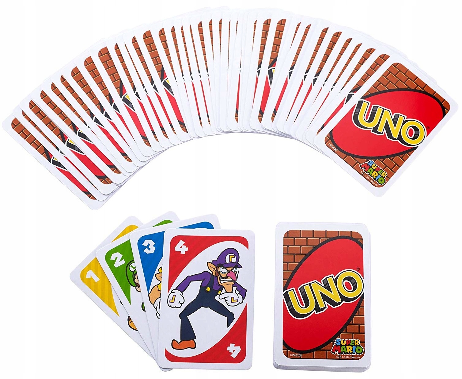 UNO SUPER Mario Luigi KARTY 112 UNO GRA KARCIANA RODZINNA prezent Seria UNO