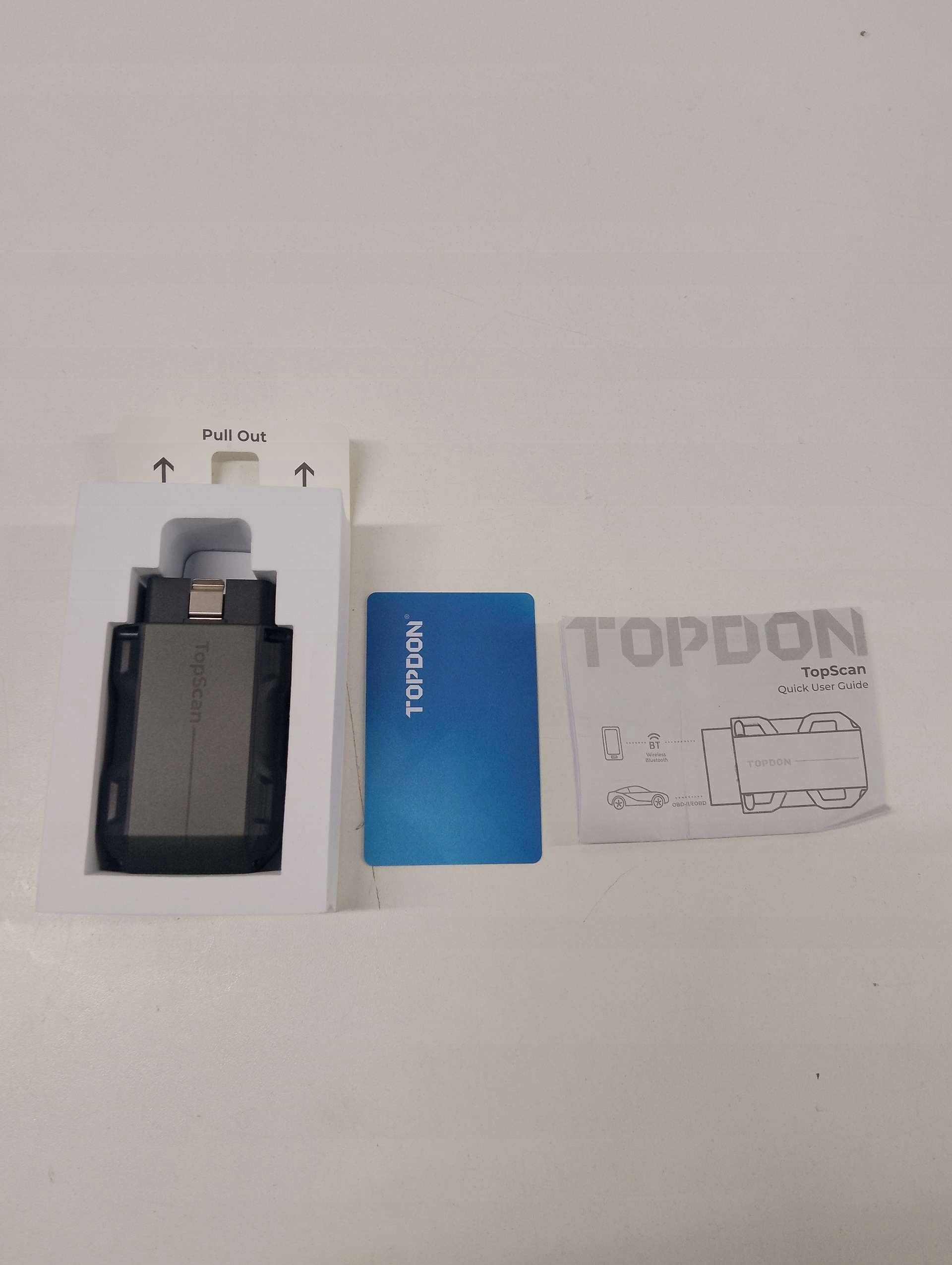 TOPDON Topscan OBD2-diagnosescanner voor auto's, bluetooth-adapter, volledige systeemscan met actieve test, 8 populaire functies, automatische VIN-scan, voor Android en iPhone