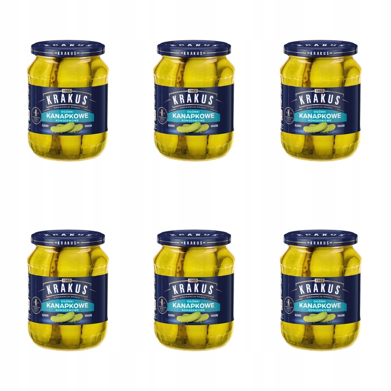 Krakus Naše Pikle Sendvičové okurky konzervované v plátcích 670 g X6