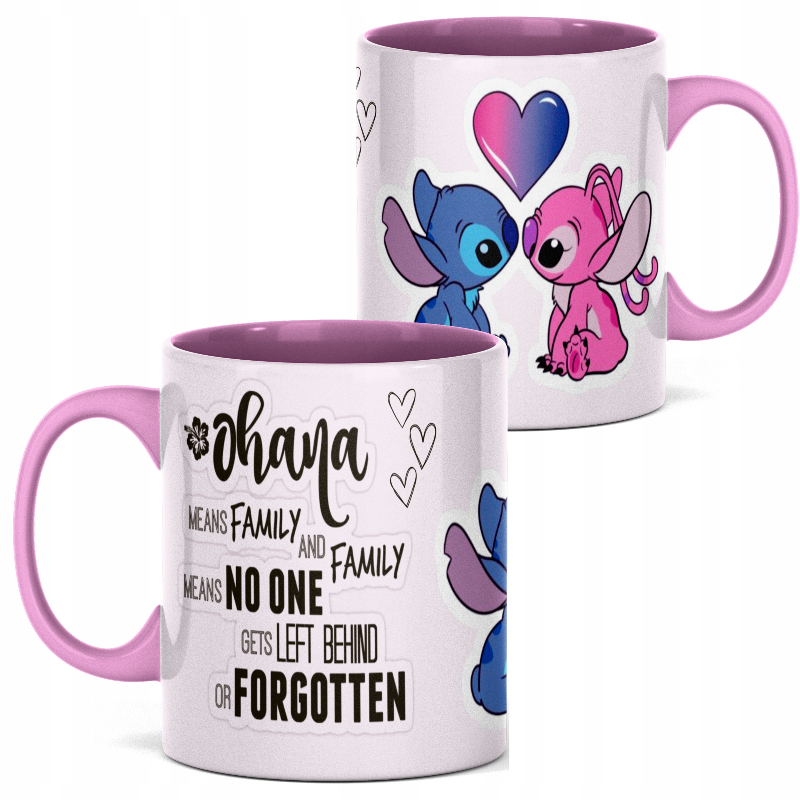 

Kubek Walentynki Stitch Ohana Rodzina Cytat