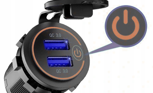 USB QC 3.0 QUICK ŁADOWARKA GNIAZDO ON/OFF DOTYKOWA Producent inny