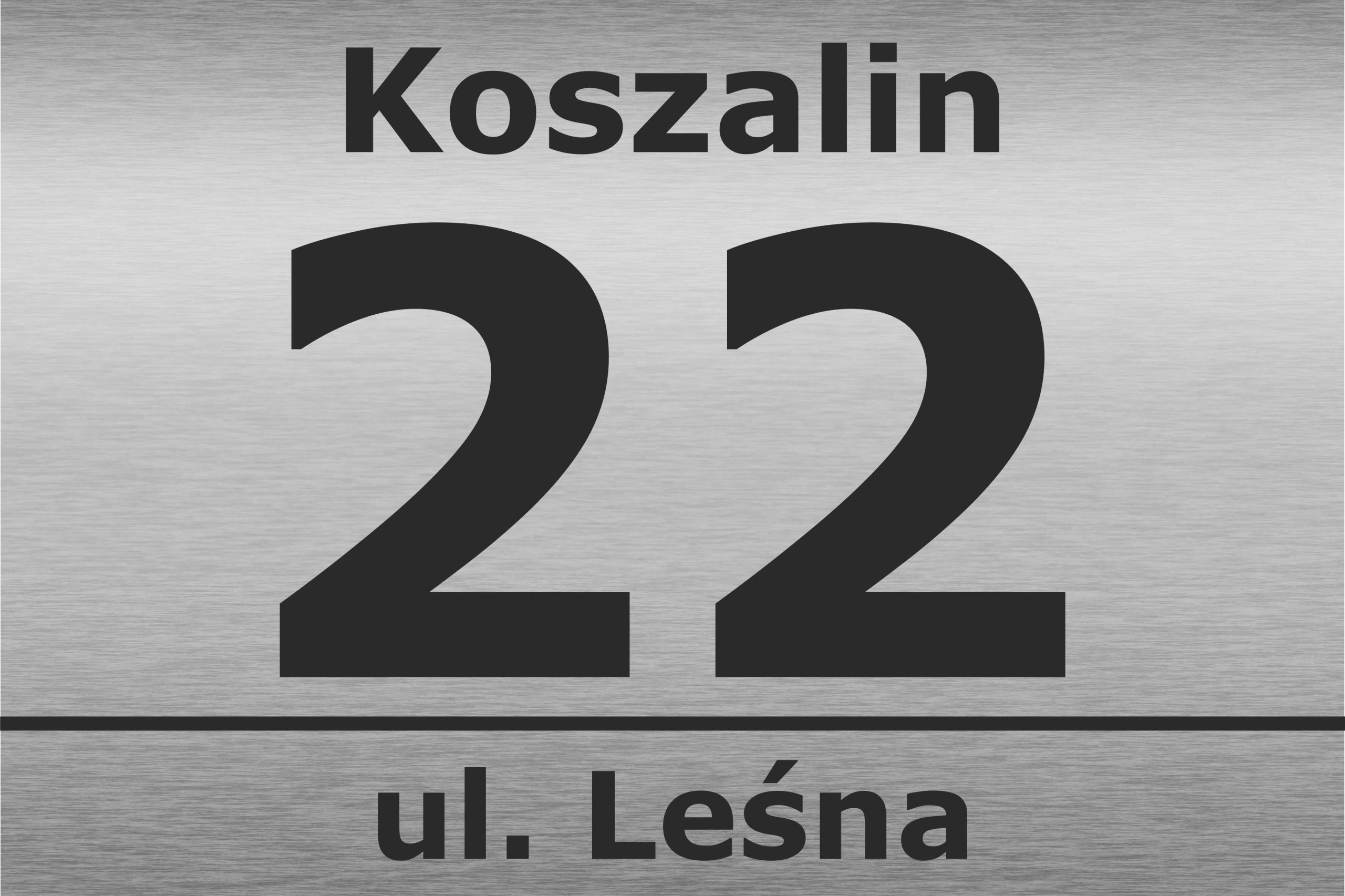 Tabliczka Adresowa Numer domu Aluminiowa C Druk UV