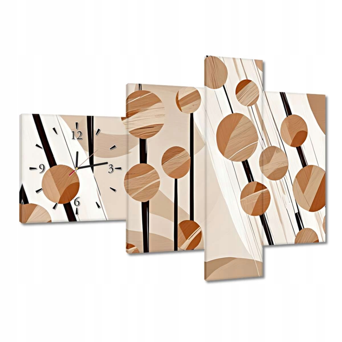 Hodiny 100x70 Béžové na sloupcích