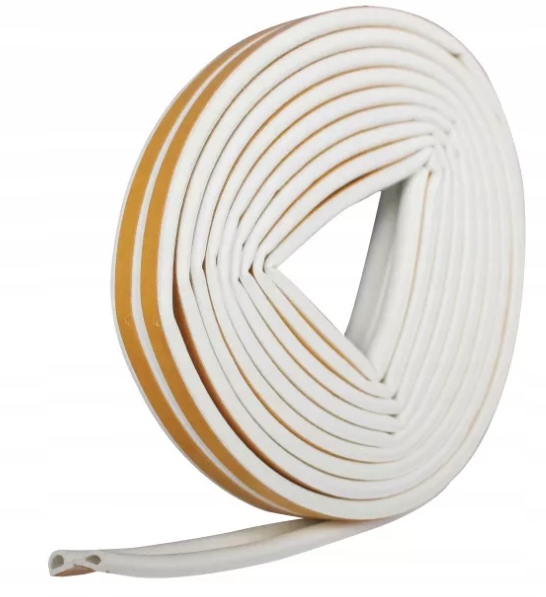 Uszczelka samoprzylepna typ P 9x5,5mm biała 6m