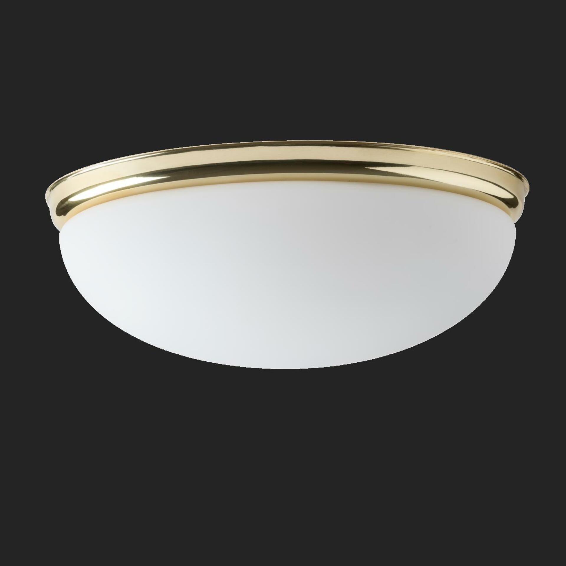 Osmont 41688 Alma D2 stropné/nástenné sklenené svietidlo mosadz leštená biel