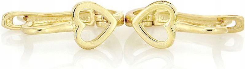 Zlaté náušnice pro děti 585 dětské srdíčka srdce dívky anglické