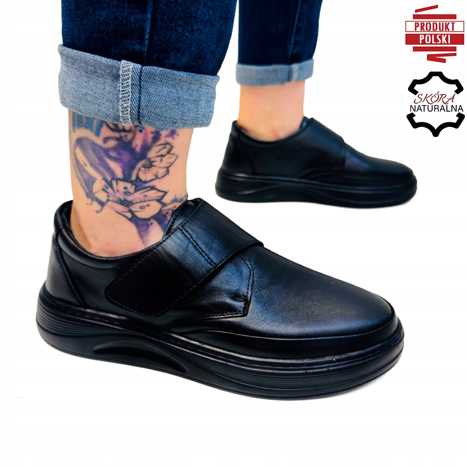 Černé Kožené Lehké Měkké Polobotky Na Suchý Zip, Vyšší Podrážka, Velikost 38