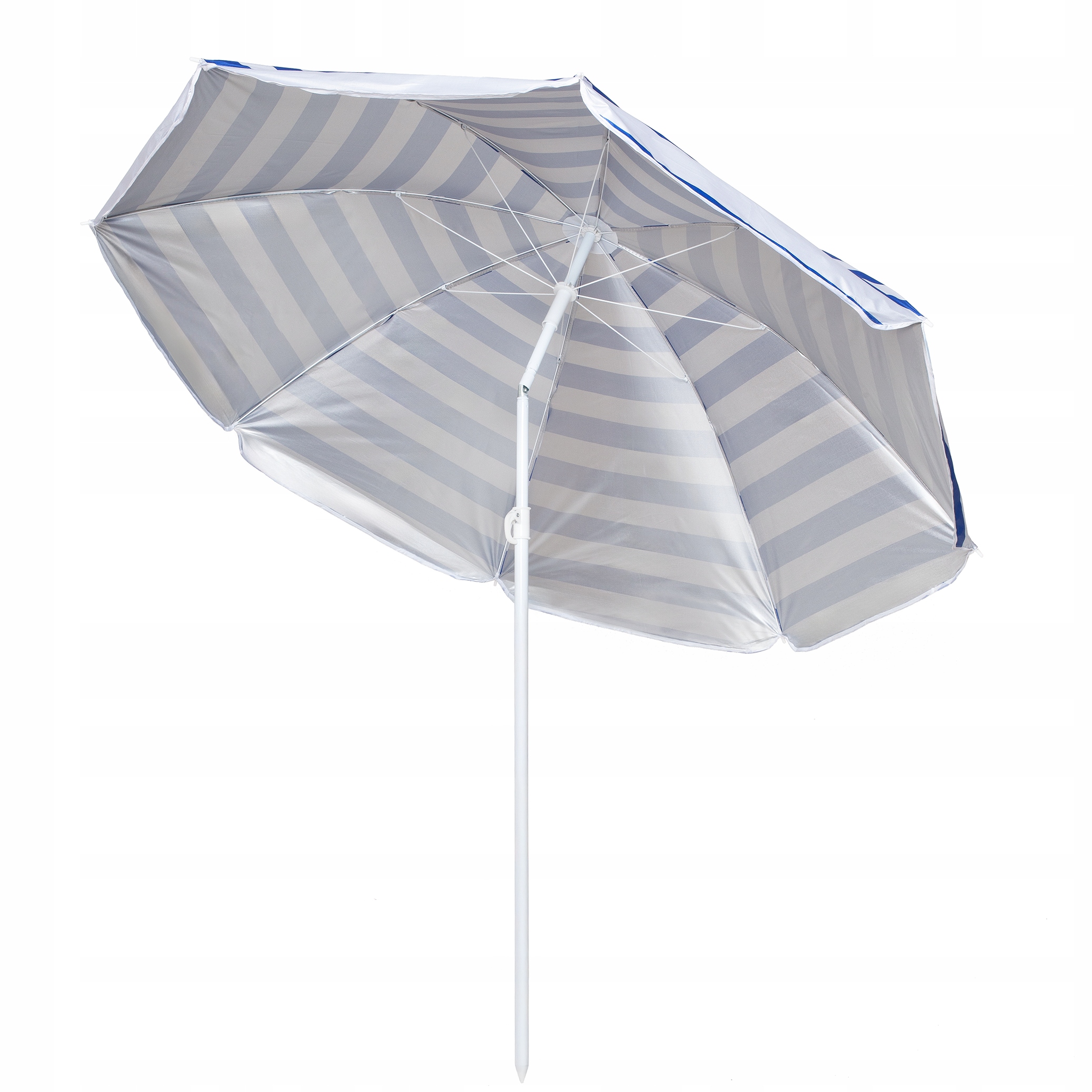 Parasol plażowy ogrodowy składany na balkon 180cm Niebieskie paski — 12